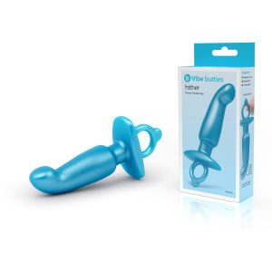 B Vibe Butties Hither Prostate Butt Plug Metallic Blue BV076 4890808289730 Multiview