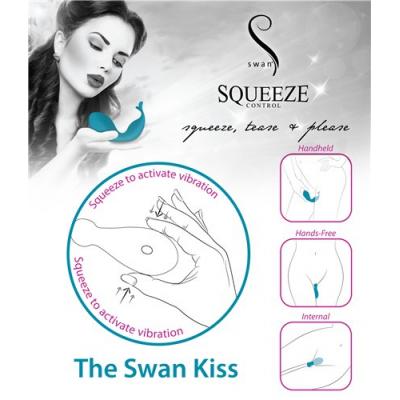BMS Swan Squeeze The Swan Kiss Mini Squeeze Control Vibrator Pink 94016 677613940162 Overview Detail