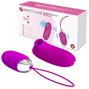 Baile Pretty Love Orthus Multifunction 2 in 1 Set Clitoral Pulse Toy Egg Vibrator Purple BI 014901W 6959532326604 Multiview