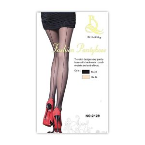 Beileisi Sheer Pantyhose with Backseam One Size Black BEL2129 6931981801772 Boxview