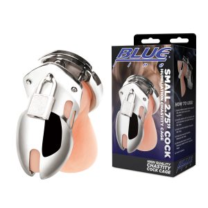 Blueline Stainless Steel Small 2 point 75 inch Cock Humiliation Chastity Cage Chrome Silver BLM5022 4890808283448 Multiview