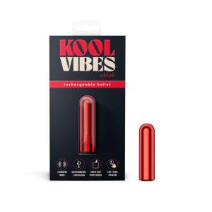 Blush Novelties Kool Vibes Rechargeable Bullet Vibrator Cherry Red BL 14308 850002870503 Multiview