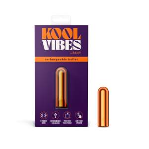 Blush Novelties Kool Vibes Rechargeable Bullet Vibrator Tangerine Orange BL 14319 850002870510 Multiview