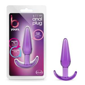 Blush Novelties bYours 3 Inch Slim Anal Plug Purple BL 24311 819835026068 Multiview