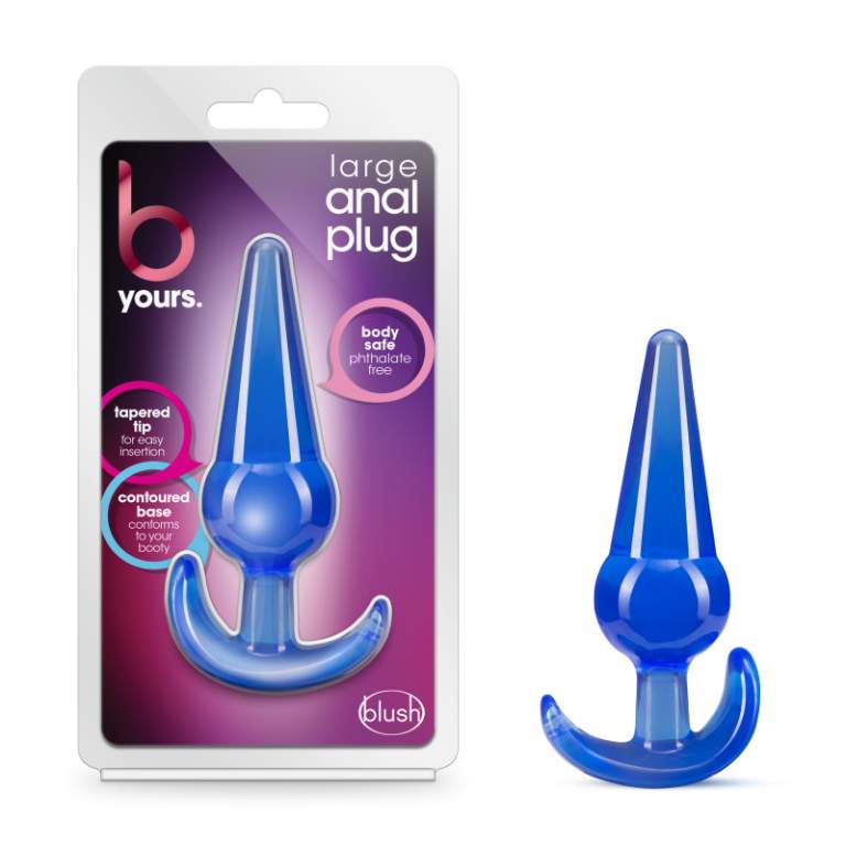 Blush Novelties bYours 4 Inch Bulbed Large Anal Plug Blue BL 24212 819835025795 Multiview