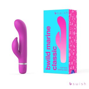 Bswish Bwild Marine Classic Rabbit Vibrator Cerise BSCWM1481 8555888501481 MMultiview