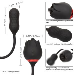 Calexotics French Kiss Elite Siren Vibrating Bullet Flickering Clitoral Vibrator Black SE 0608 70 3 716770106346 Info Detail