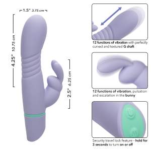 Calexotics Love Bunny Thrusting Bunny Thrusting Rabbit Vibrator Purple SE 0619 60 3 716770106636 Info Detail