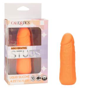 Calexotics Mini Vibrating Studs Liquid Silicone Mini Penis Vibrator Neon Orange SE 0250 07 3 716770108562 Multiview