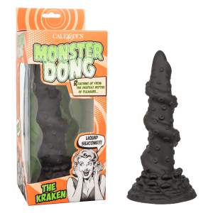 Calexotics Monster Dong The Kraken 8 inch Fantasy Liquid Silicone Dong Black SE 5504 10 3 716770110497 Multiview