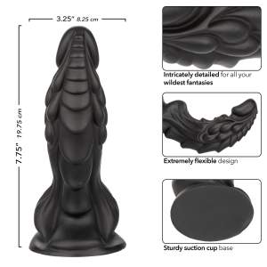 Calexotics Monster Dong The Martian 7 point 5 inch Fantasy Liquid Silicone Dong Black SE 5504 05 3 716770110480 Info Detail