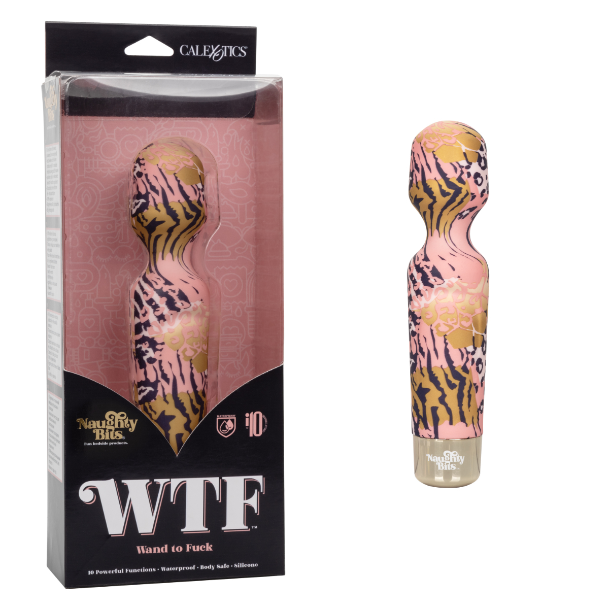 Calexotics – Naughty Bits WTF Wand to Fuck Silicone Wand (Animal Print) |  Black Knight Erotica