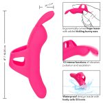 Calexotics Neon Vibes The Flirty Vibe Rabbit Finger Vibrator Pink SE 4403 10 3 716770103321 Info Detail