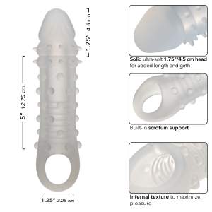 Calexotics Performance Maxx Liquid Silicone Adonis 1 point 75 inch Penis Extender Sleeve Frost SE 1632 90 3 716770110664 Info Detail