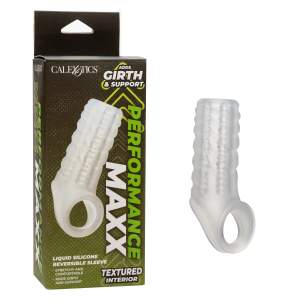 Calexotics Performance Maxx Liquid Silicone Reversible Penis Sleeve Frost SE 1632 70 3 716770110640 Multiview