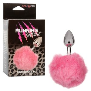 Calexotics Running Wild Bunny Tail Butt Plug Pink Chrome SE 2654 03 3 716770109194 Multiview