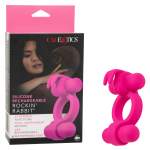 Calexotics Silicone Rechargeable Rockin Rabbit Dual Vibrating Cock Ring Pink SE 1843 45 3 716770111128 Multiview