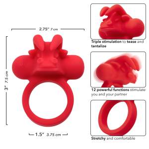 Calexotics Silicone Rechargeable The Matador Vibrating Cock Ring Red SE 1841 13 3 716770111104 Info Detail