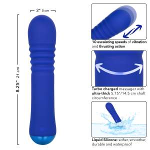 Calexotics Thicc Chubby Thrusting Wand with Vibration Blue SE 0650 30 3 716770110657 Info Detail