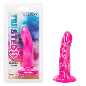 Calexotics Twisted Love 4 point 5 inch Twisted Probe Tie Dye Pink White SE 0392 50 2 716770106773 Multiview