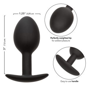 Calexotics Weighted Silicone Butt Plug Black SE 0414 00 2 716770109484 Info Detail