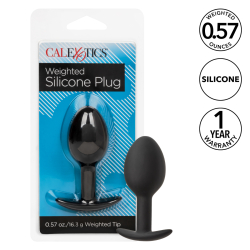 Calexotics – Weighted Silicone Butt Plug (Black)