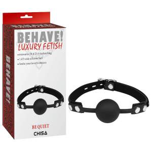 Chisa Behave Luxury Fetish Be Quiet Silicone Ball Gag Black CN 632187432 759746874320 Multiview