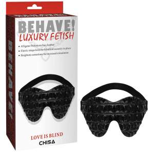 Chisa Behave Luxury Fetish Love is Blind Alligator Print Blindfold Black CN 632105132 759746051325 Multiview