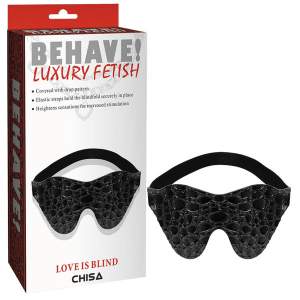 Chisa Behave Luxury Fetish Love is Blind Drop Pattern Snakeskin Pattern Blindfold Black CN 632105232 759746052322 Multiview