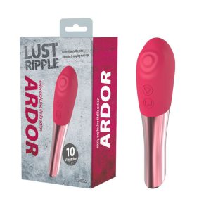 Chisa Novelties Lust Ripple Ardor Tapping Clitoral Vibrator Red Silver CN 828460695 759746606952 Multiview