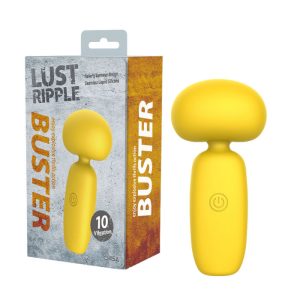 Chisa Novelties Lust Ripple Buster Wand Vibrator Yellow CN 170753353 759746533531 Multiview