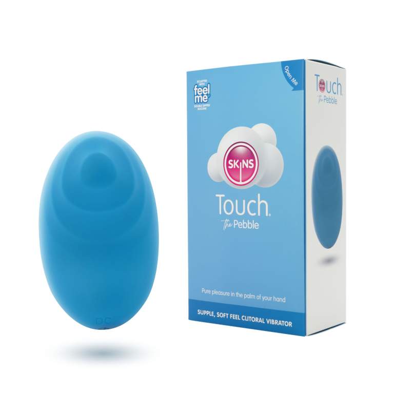 Creative Conceptions Skins Touch The Pebble Lay On Clitoral Vibrator Blue SKTTP 5037353008846 Multiview