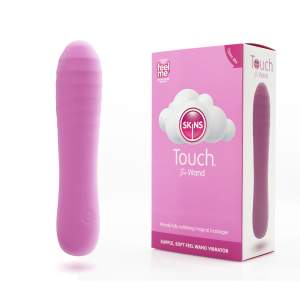 Creative Conceptions Skins Touch The Wand Ribbed Vibrator Pink SKTTW 5037353008839 Multiview