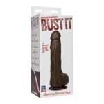 Doc-Johnson Bust It 8.5 inch Squirting Cock Dong Dark Flesh Chocolate Brown 0735-03-BX 782421024314