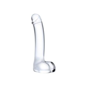 Electric Novelties Glas 7 Inch Realistic Curved G Spot Glass Dildo GLAS 153 4890808219249 Detail