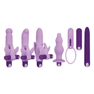 Evolved Lilac Desires 7Pc Vibrator and Sleeve Kit Purple EN RS 6443 2 844477016443 Multi Detail