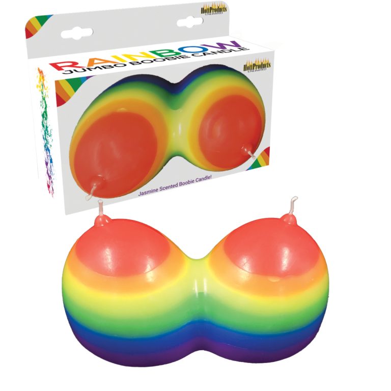 Hott Products Jumbo Rainbow Boobie Candle HP3223 818631032235 Multiview