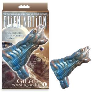 Icon Brands Alien Nation Gila Fantasy Cock Sleeve Blue IC1368 847841013680 Multiview