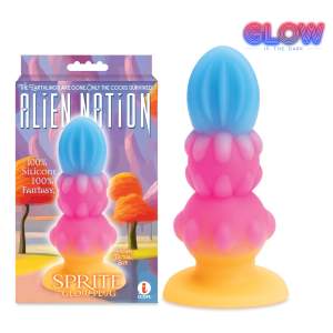 Icon Brands Alien Nation Sprite 5 inch Fantasy Plug Glow in the Dark Rainbow IC1366 847841013666 Multiview