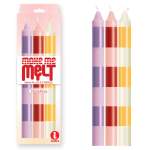 Icon Brands Make Me Melt Multicoloured Striped Wax Play Candles Passionettes Pastelines IC2328 847841023283 Multiview