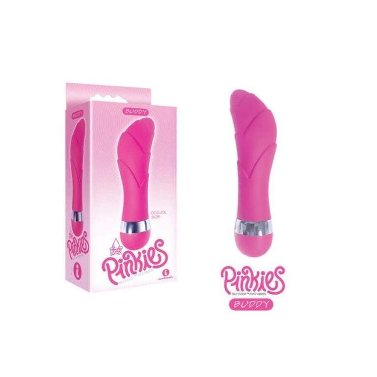 Icon Brands Pinkies Buddy Flower Bud Texture Mini Vibrator Pink IC2618 2 847841026185 Multiview