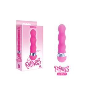 Icon Brands Pinkies Curvy Wavy Shaft Mini Vibrator Pink IC2619 2 847841026192 Multiview