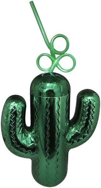 Kheper Games – Green Cactus Drink cup with straw