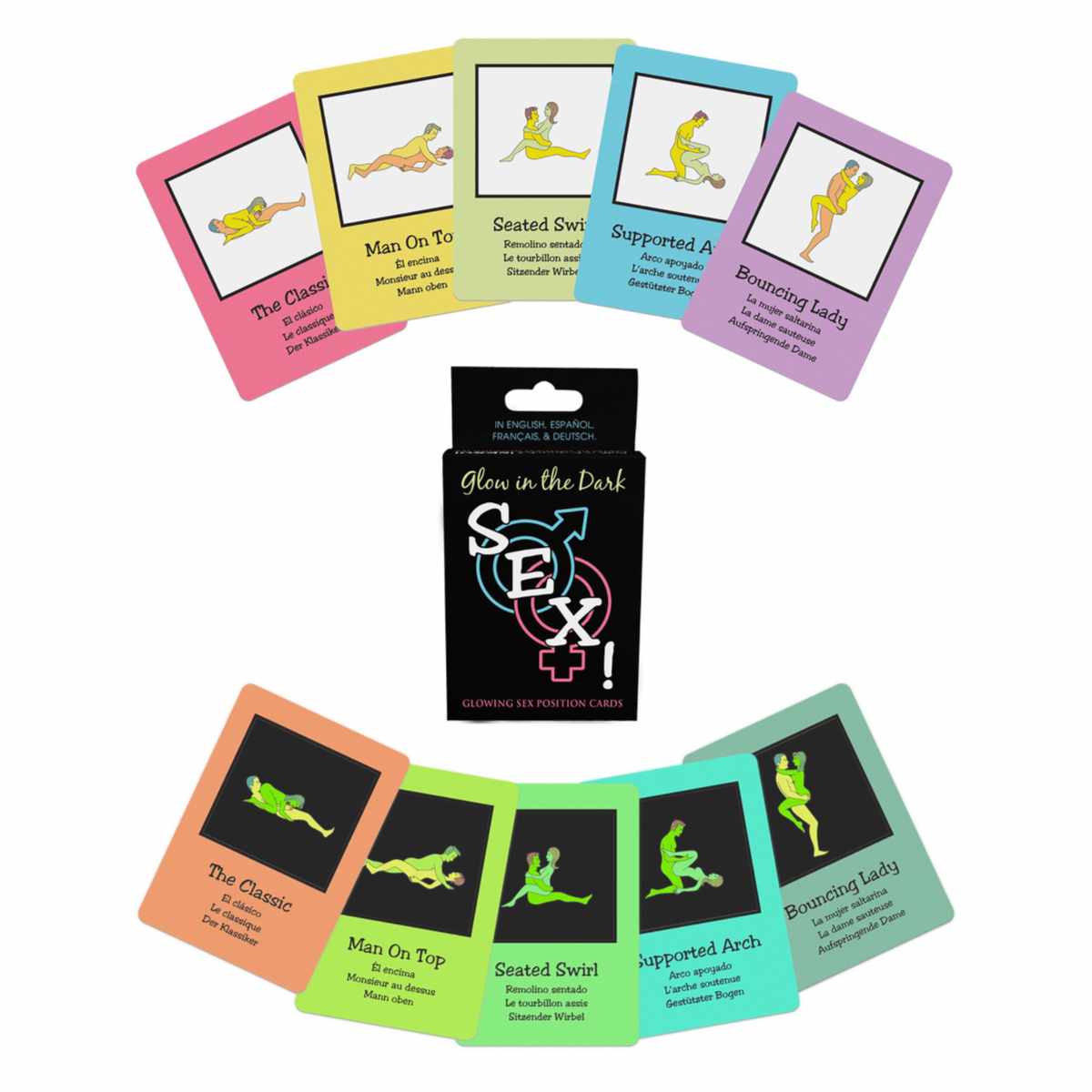 Kheper Games – Glow In Dark Sex! Positions Card Game | Black Knight Erotica