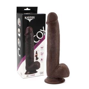 Kiotos Cox 03 Dual Density 9 point 5 Inch Sliding Skin Dong with Balls Dark Flesh OPR3055006 8720246443127 Multiview