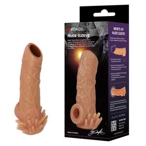 Kokos Nude Sleeve No 5 Penis Nubby and Veiny Penis Sleeve Brown Tan Flesh NS005M 8809392182415 Multiview