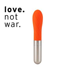 Love Not War Gra Textured NeoSilicone Vibrator Orange and Champagne Aluminium BS1S06O 5060657720770 Detail