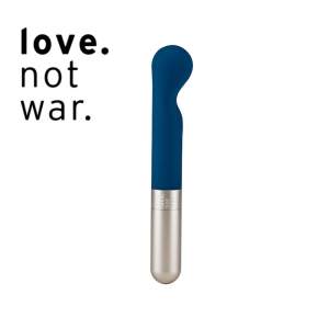 Love Not War Kama G Spot NeoSilicone Vibrator Blue and Champagne Aluminium BS1S02B 5060657720732 Detail