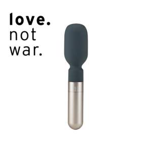 Love Not War Koi NeoSilicone Mini Wand Vibrator Grey and Champagne Aluminium BS1S08G 5060657720794 Detail