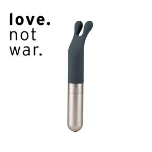 Love Not War Laska Rabbit Ears NeoSilicone Clitoral Stimulator Grey and Champagne Aluminium BS1S03G 5060657720749 Detail